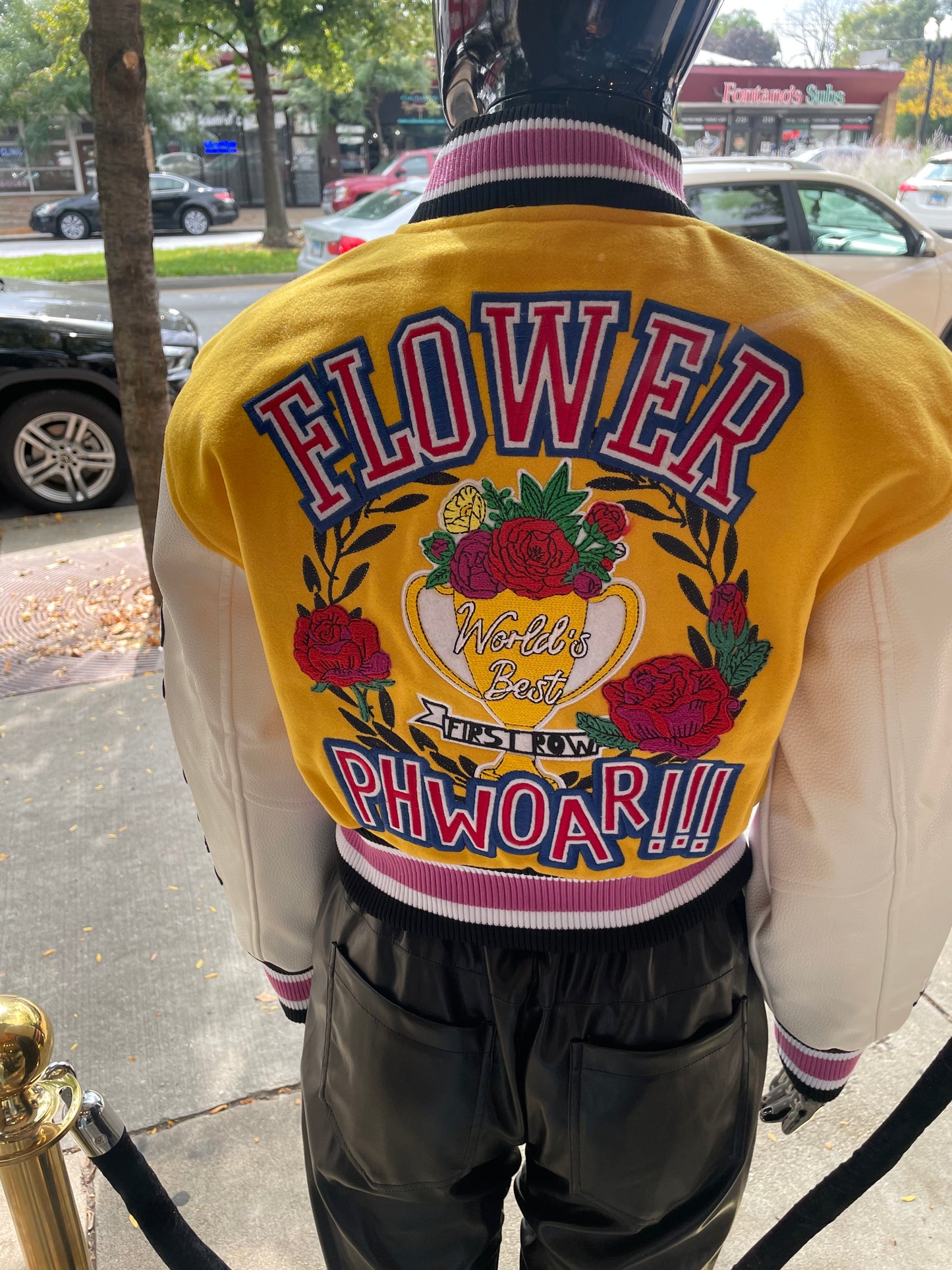 WOMEN- The "FLOWER POWER" VarsIty Jacket