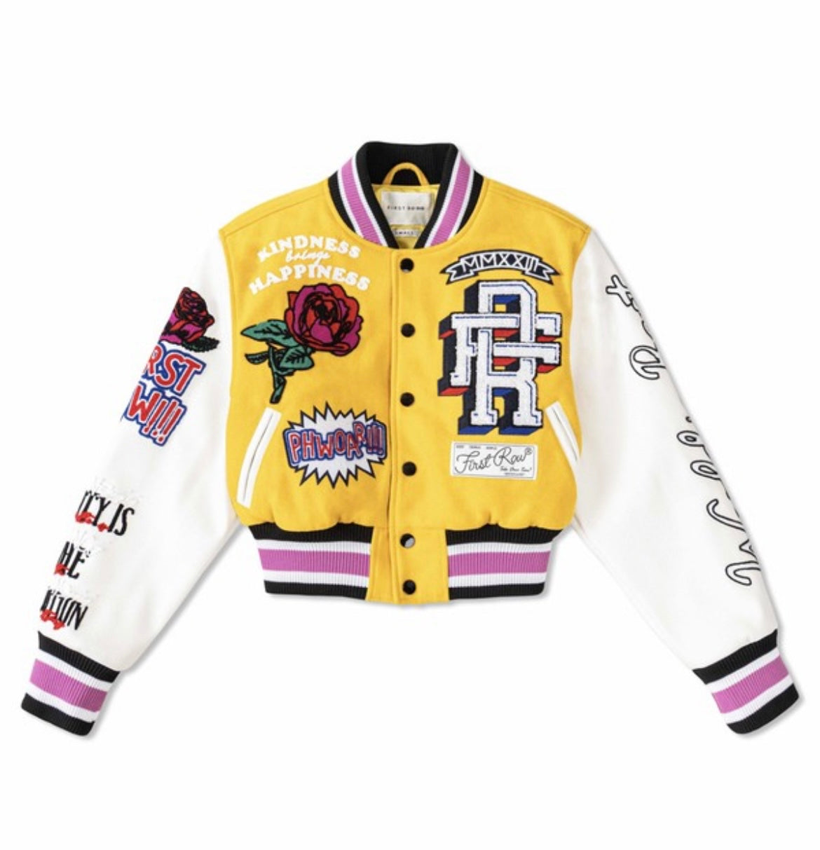 WOMEN- The "FLOWER POWER" VarsIty Jacket