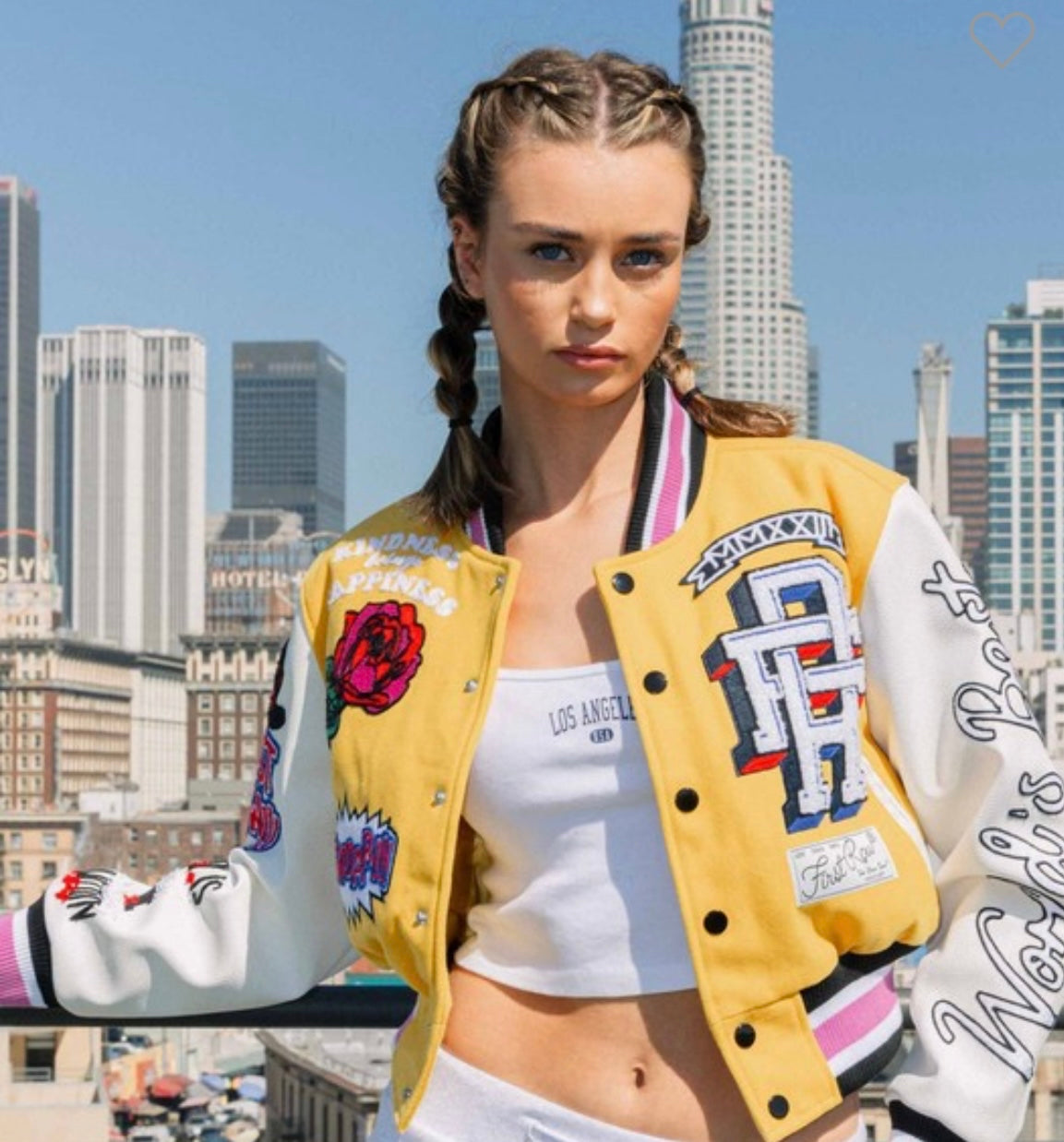 WOMEN- The "FLOWER POWER" VarsIty Jacket