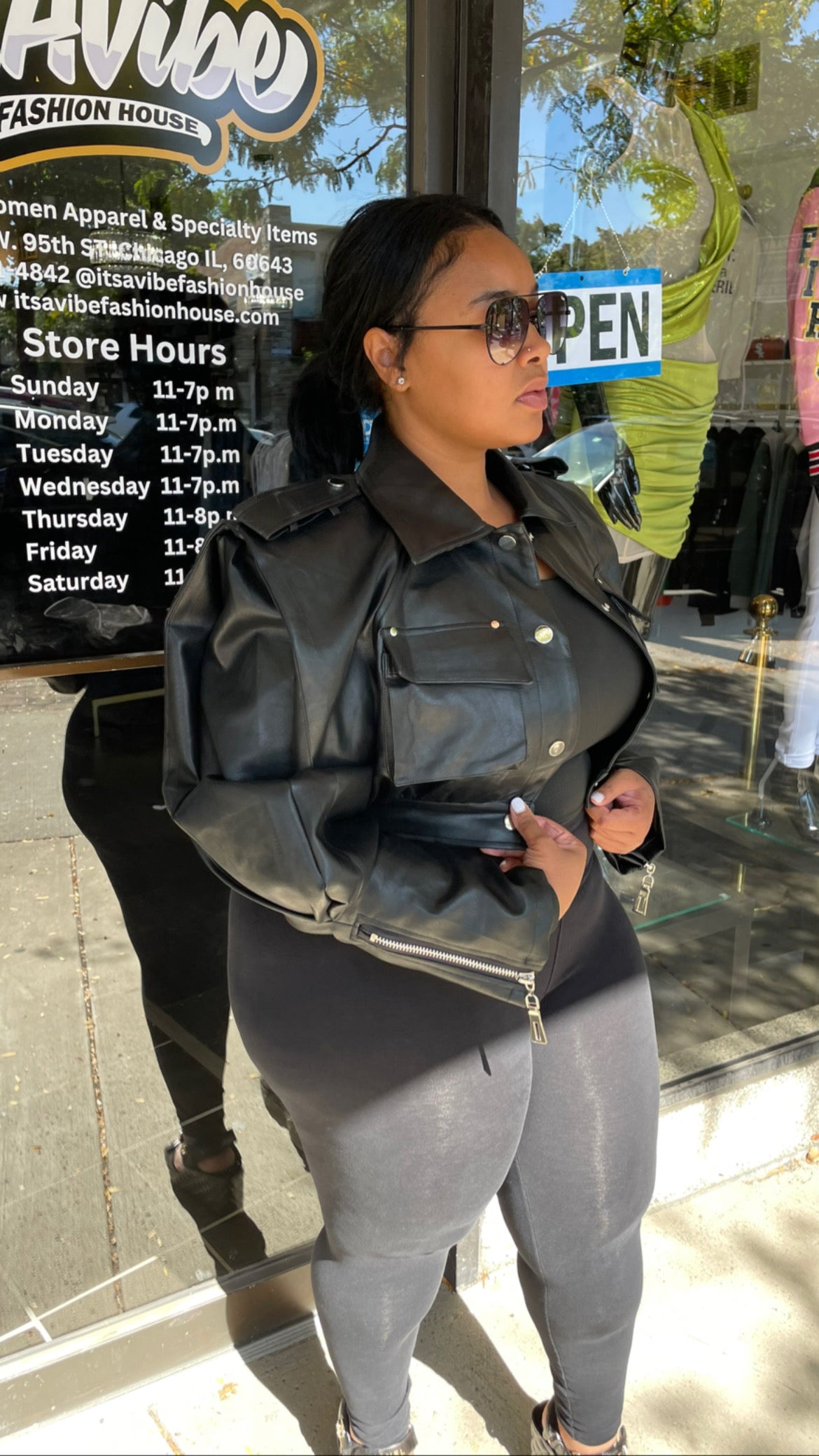 WOMEN -The “STAND ALONE” vegan leather jacket