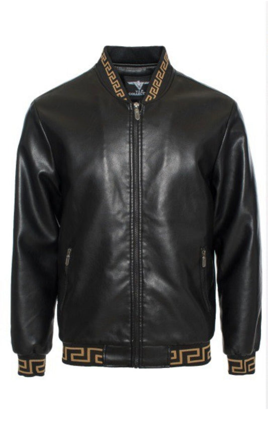 Men’s “Let’s Get It” Vegan leather jacket