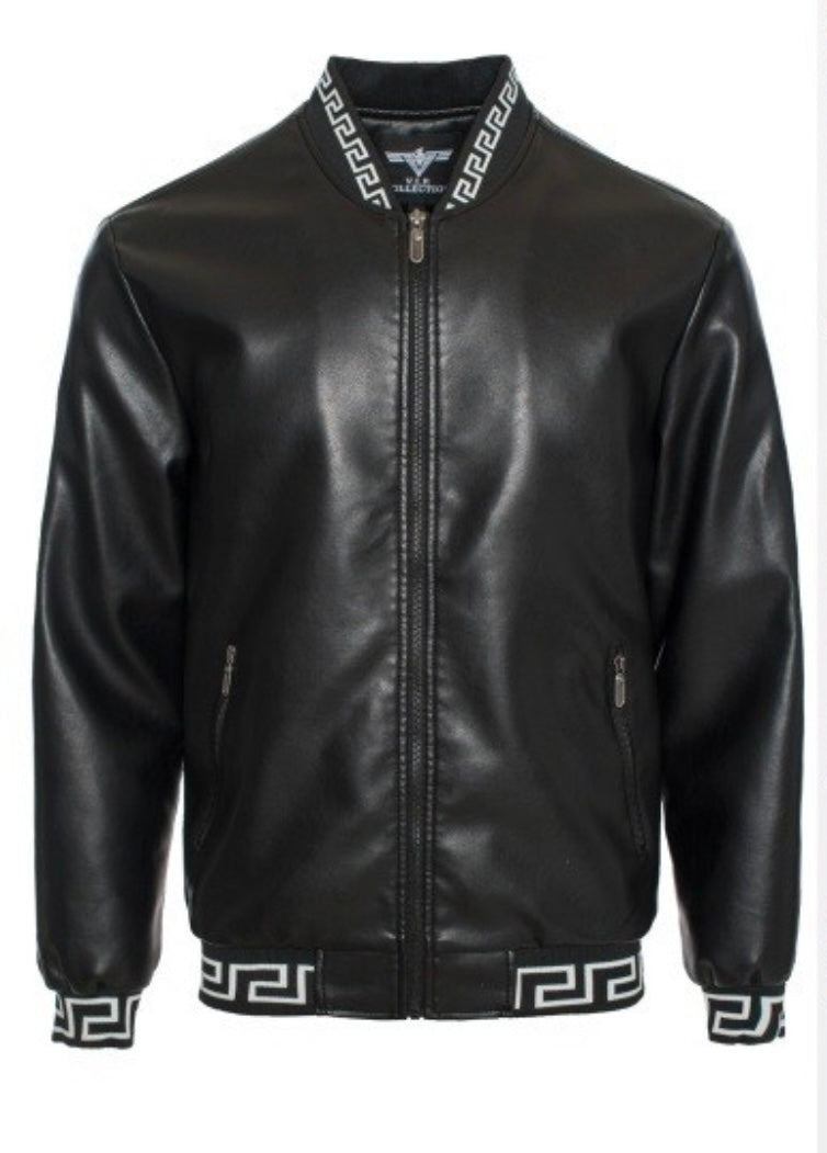 Men’s “Let’s Get It” Vegan leather jacket