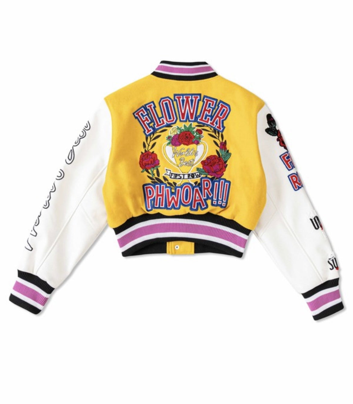 WOMEN- The "FLOWER POWER" VarsIty Jacket