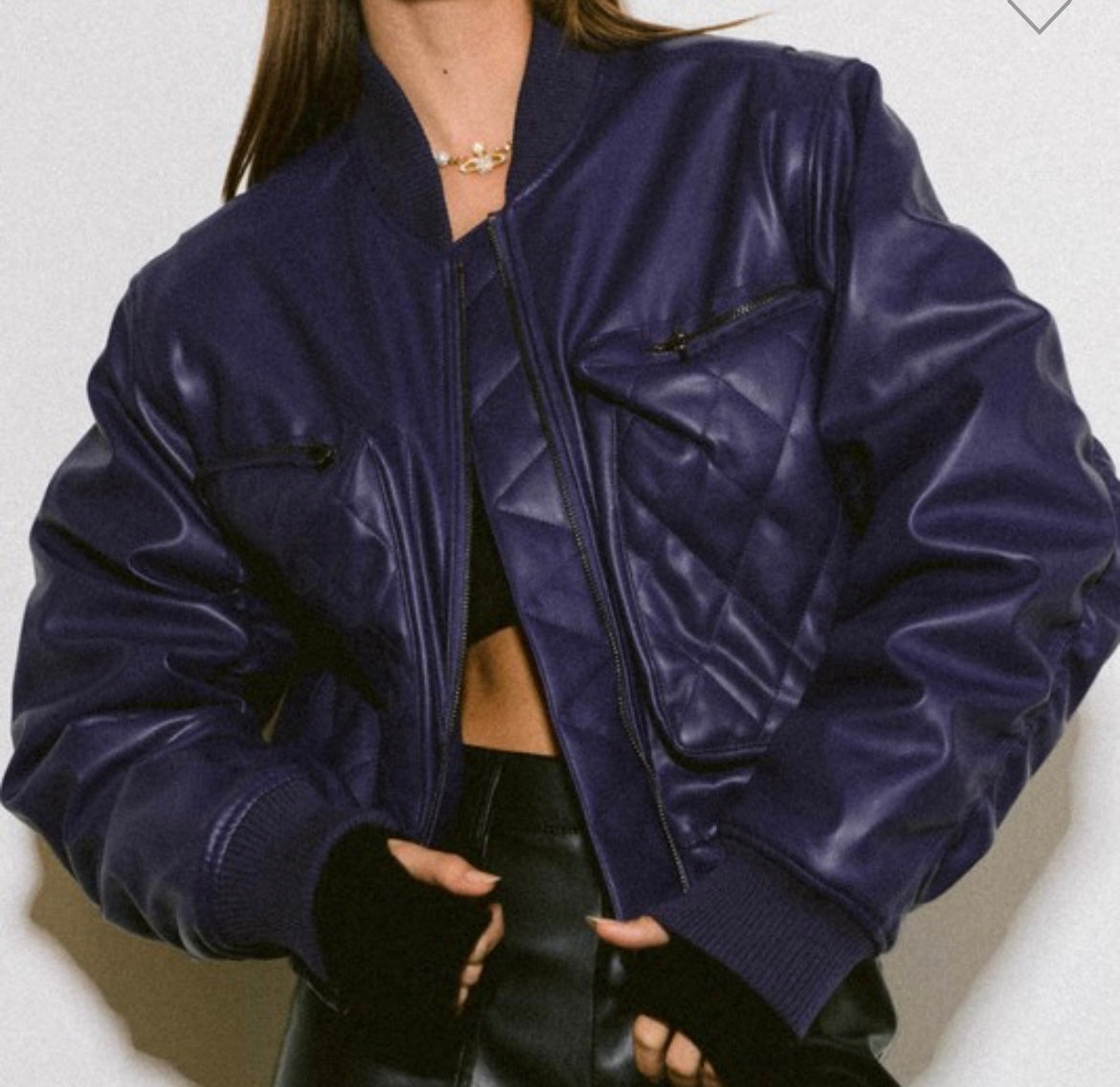 PURPLE RAIN VEGAN LEATHER JACKET