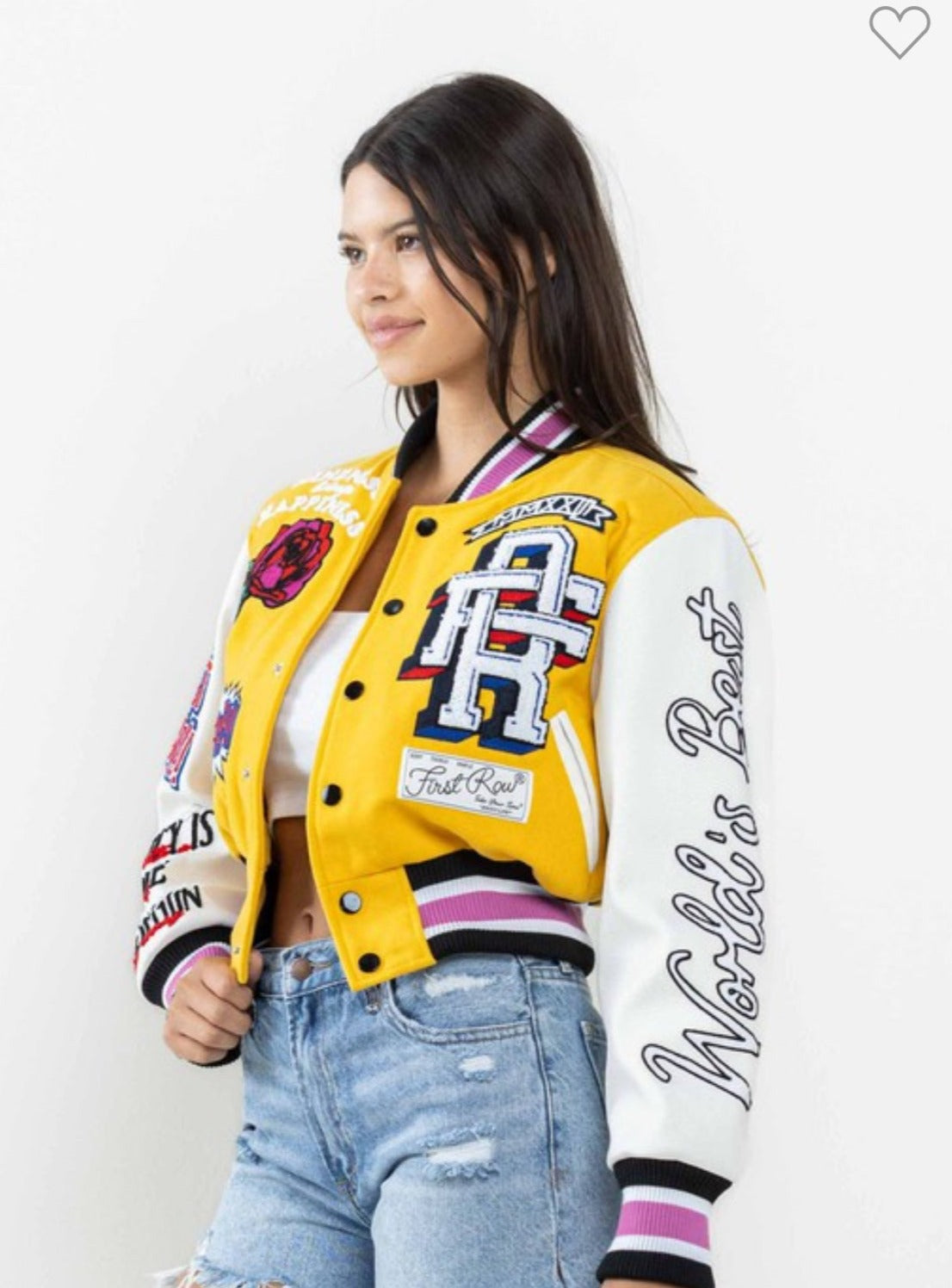 WOMEN- The "FLOWER POWER" VarsIty Jacket