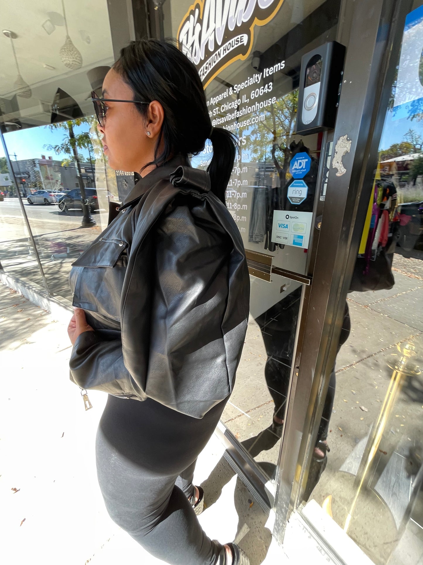 WOMEN -The “STAND ALONE” vegan leather jacket