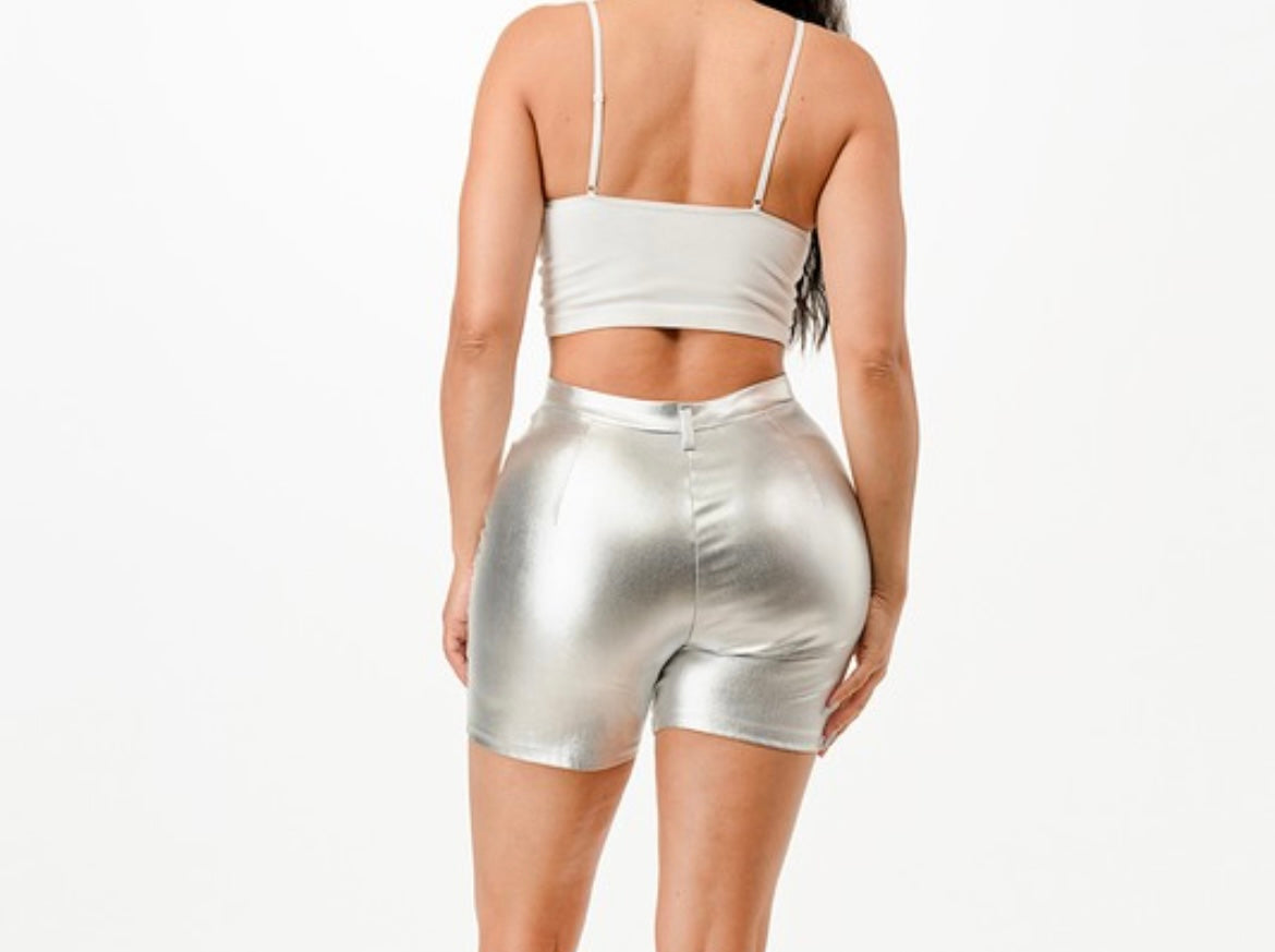 METALLIC SHORTS